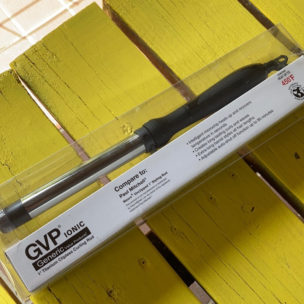 GVP Ionic 1” Titanium Clipless Curling Rod